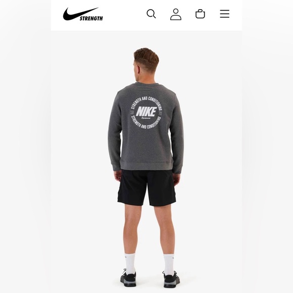 NEW NIKE “Strength & Conditioning” Unisex Club Fleece - Crew Neck Sweatshirt - Picture 6 of 8